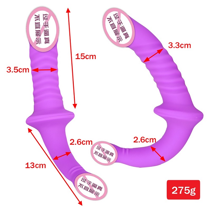 845 Hot Selling Women Sex Toy Realistic Dildo Double Head Penis til voksen