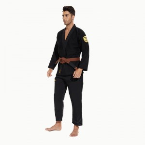 Fabriks direkte engros brugervenlig sort uniform judo-gi judo gi brasiliansk jiu jitsu gi med åndbart stof