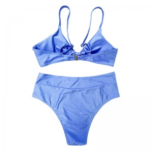 Fast farve sexet rygfri rembadedragt