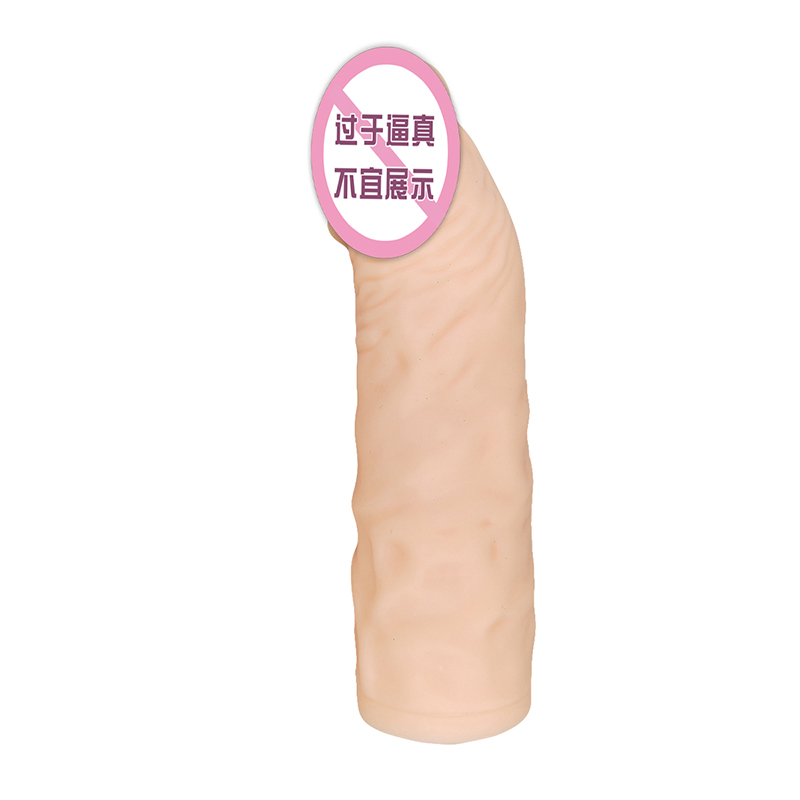 842 Realistic Penis Sleeve Penis Cover Extender Kondomer til mænd Genanvendelig Liquid Silicon Dildo Penis Sleeve Extender til mænd