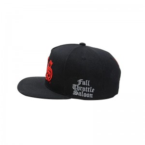 Broderi Bomuld Flat Brim Voksne Almindelige Herre Hip Hop Hat