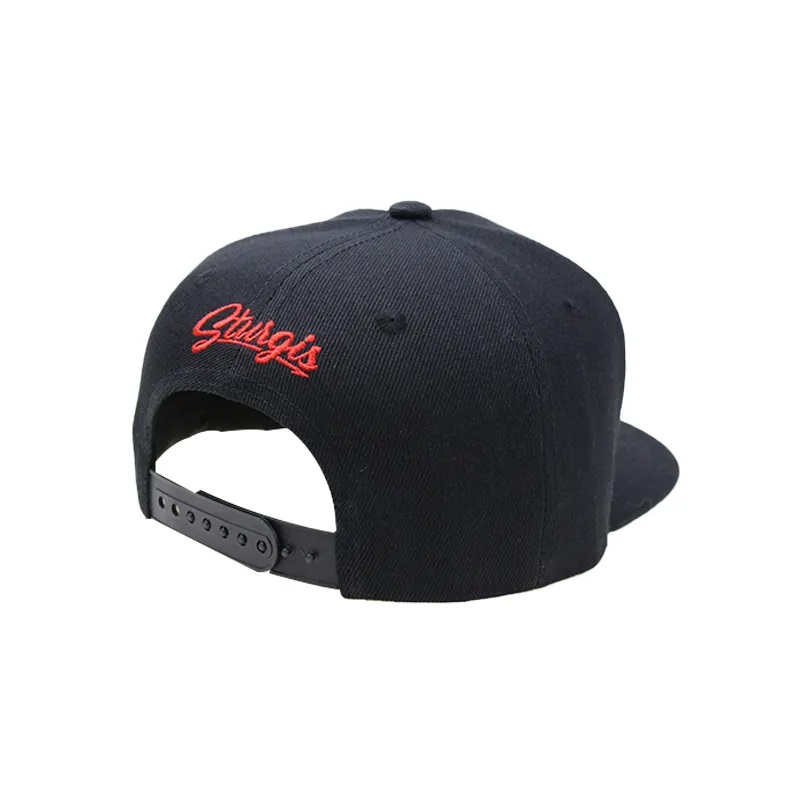 Broderi Bomuld Flat Brim Voksne Almindelige Herre Hip Hop Hat