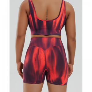 Hurtigt tør gradient sømløst yogasæt