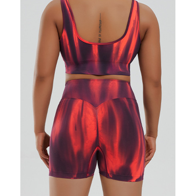 Hurtigt tør gradient sømløst yogasæt