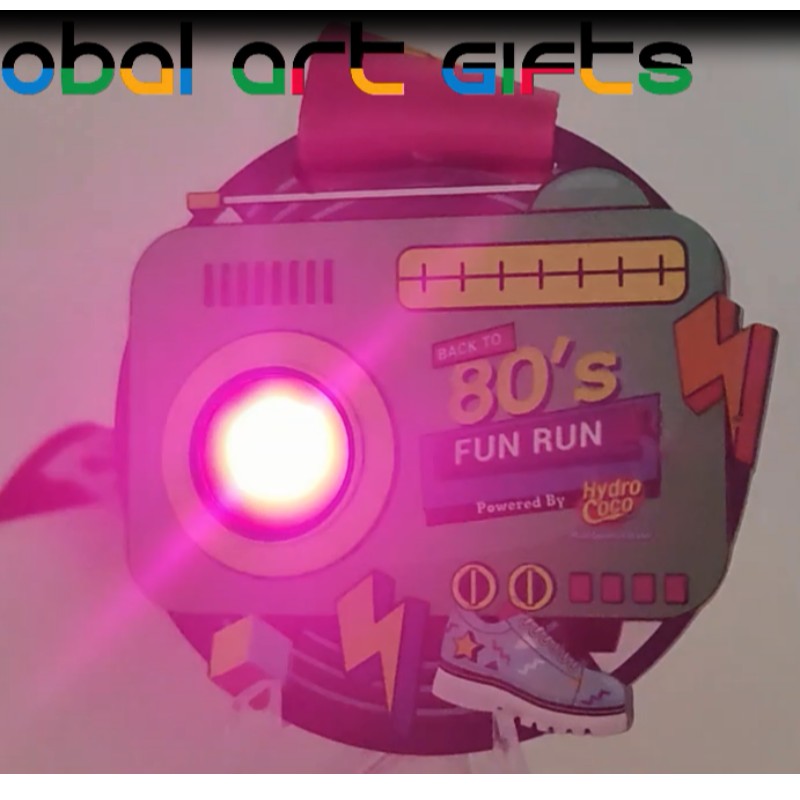 Massedeltagelse Begivenhed Medalje Leverandør Fun Run LED Custom Race Medal