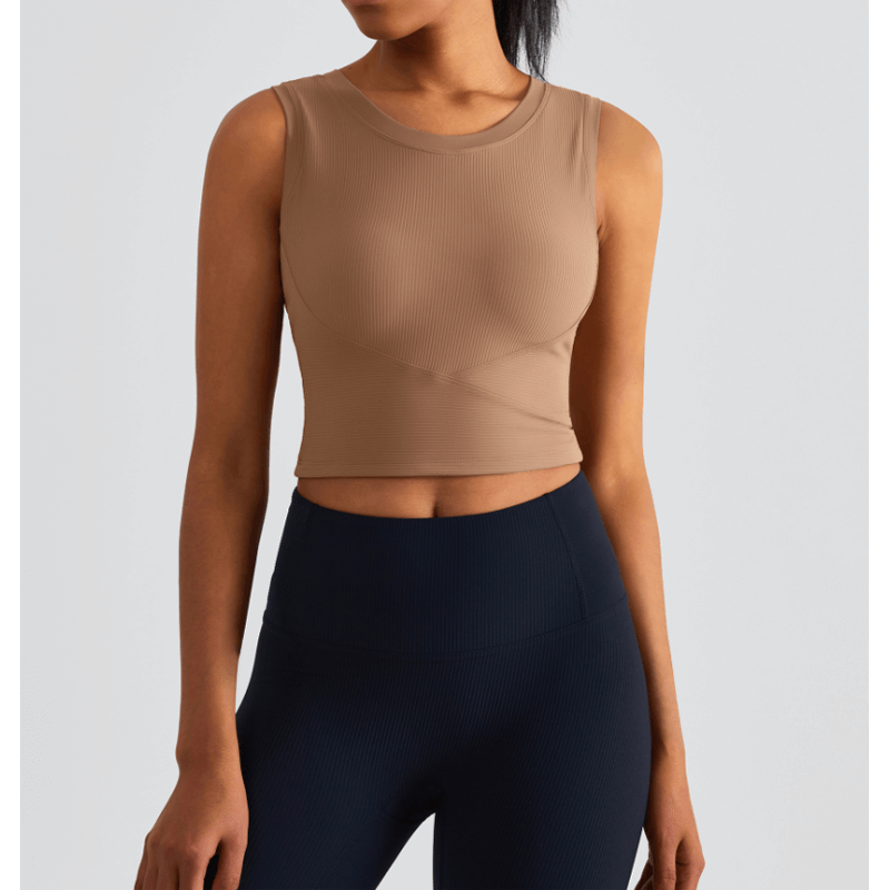 I-form i ét stykke fast kop yoga vest