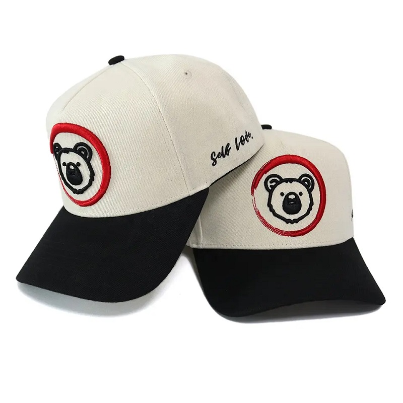 Nyt varmt brugerdefineret design 5 panel voksne bomuld baseball caps med 3D broderi logo sport hatte til mand og kvinder