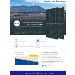 Nyt design fotovoltaisk solenergipaneler system 580-605 W online salg