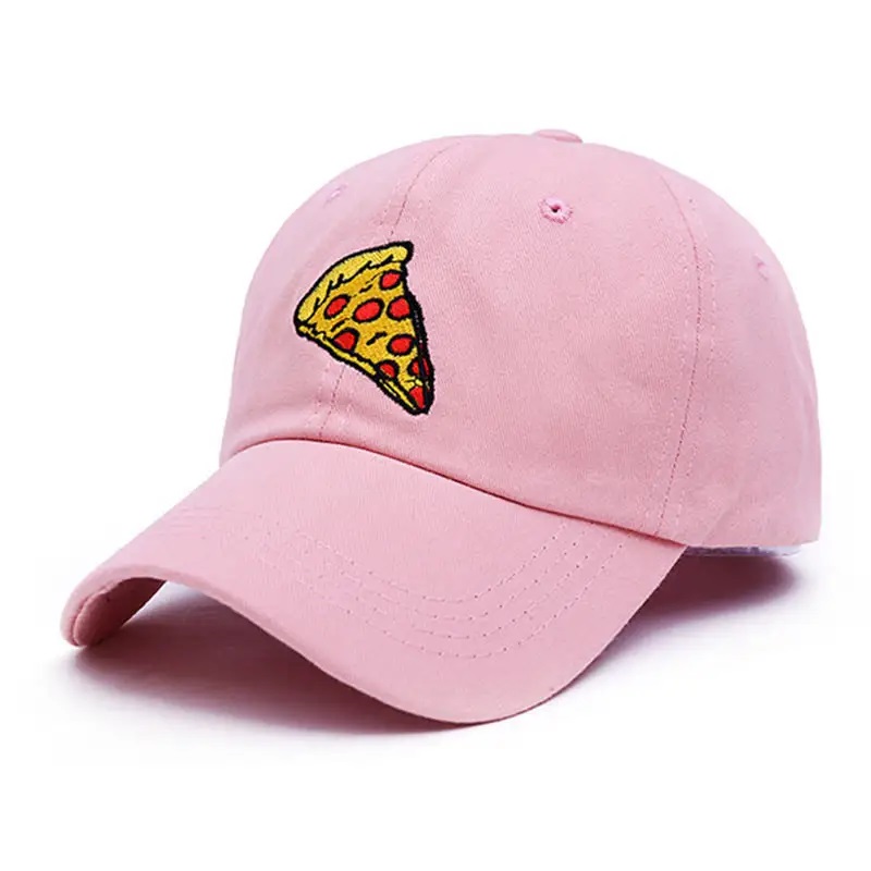 Ny pizza broderi far cap trucker bomuld hat til kvinder mænd justerbar størrelse baseball cap udendørs sport sol hat