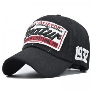 Unisex Justerbar bomuld Tilpasset 6 panel monteret baseball cap hatte med brugerdefineret broderi -logo