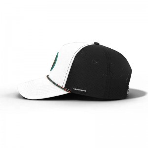 Ny design mode trucker hat brugerdefineret patch åndbar 5 panel buet brim baseball cap med reb