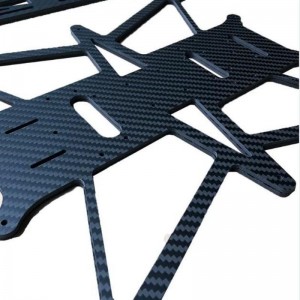 Brugerdefineret UAV reservedele kulfiber Brugerdefineret behandling CNC -bearbejdningsdele til UAV -drone OEM