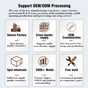 Rundt produktemballage Boks Gavepakning Boks Elektronisk produktemballage Boks Mademballage Tinboks
