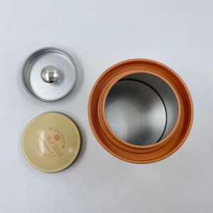 Tinplate rund te caddy candy snack emballage boks tin boks