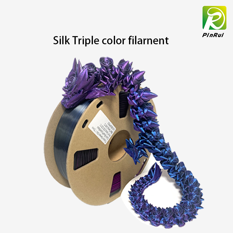 Pla filament silke tredobbelt farveblad, 1,75 mm 3D filament, 3D -printerfilament