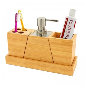 Bambus badeværelse tilbehør