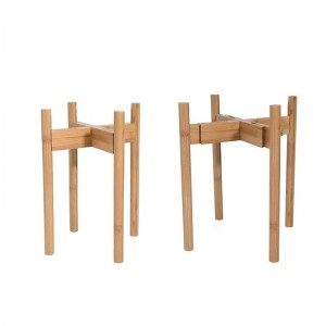 Bambus justerbare blomster rack plantestativ