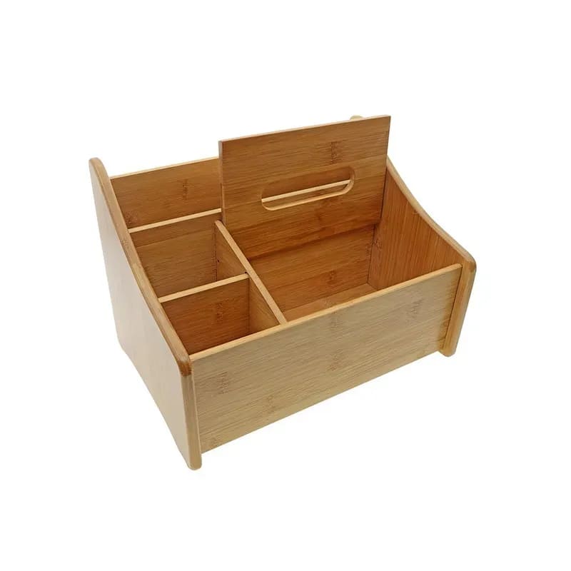 Bambus skrivebordsarrangør