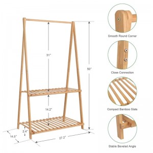 Stor kapacitet og rumbesparende bambusbørn børn bøjle
