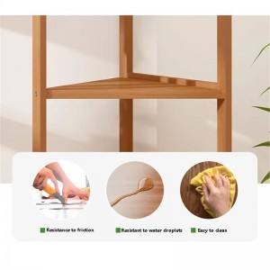 Multifunktionel bambusklædningsbøjlebeslag Corn Hall Tree Lodret tøj Bambusbøjle