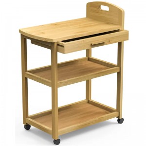 Åben hylde til butik madforberedelse vogne bambus opbevaring hylde bil