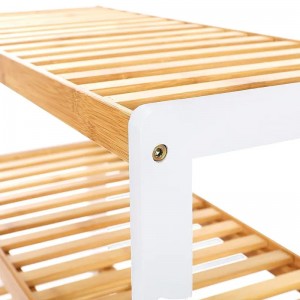 Opbevaringsstand hyldearrangør bambus sko rack