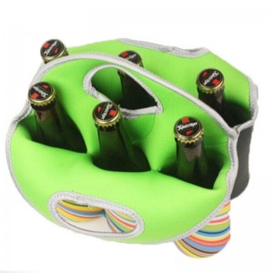 Engrosneopren stof 6 pak ølneopren total taske rødvin cooler taske til picnic strand