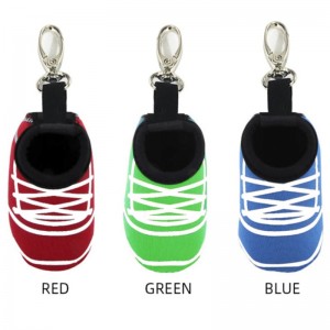 Engrosneopren to golfkugler pakning af lommer Taistposer Tilpasset golfboldpose med kroge