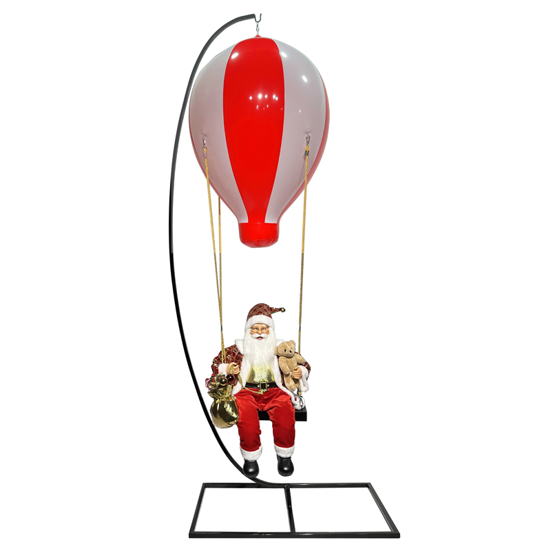 Varmluftsballon julemanden med indehaver