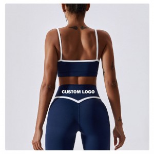 SC9271 Active Women Yoga Fitness Workout Yoga Short Sets Sport Brh Women Sømløse yogabukser Leggings sæt