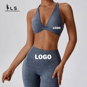 SC1054 Yoga Set Fitness Woman 2024 Sport Brh og Leggings Print Fitness Yoga Wear Gym Women Set