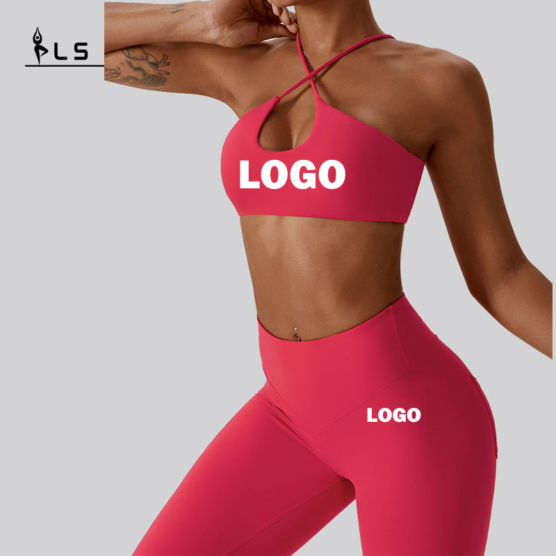 SC1061 Sport Brh og Leggings Set Yoga Conjunto Yoga Suit Set til Women Outdoor Gym Fitness Wear