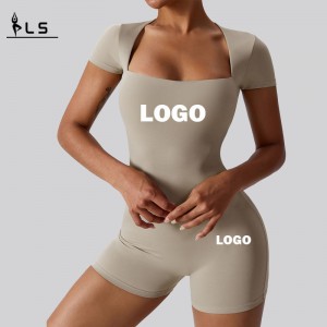SC1076 Brugerdefineret høj kvalitet Bodycon åndbar stretchy one stykke jumpsuit rompers fitness bodysuit