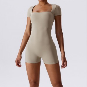 SC1076 Brugerdefineret høj kvalitet Bodycon åndbar stretchy one stykke jumpsuit rompers fitness bodysuit
