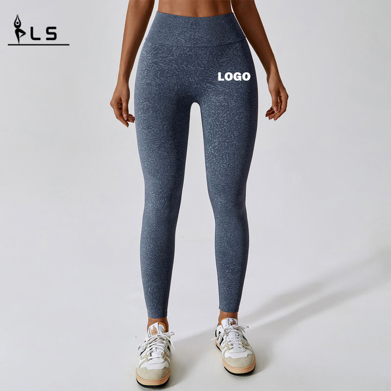 SC1092 Brugerdefineret logo mønster Leggings til kvinder skubber op leggings Kvinder High Waist Scrunch Butt Yoga Pant