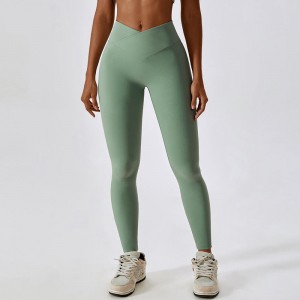 SC10103 Sømløs solid røvløftning Leggings Sport blussede yogabukser Skrunch Butt Flare Leggings
