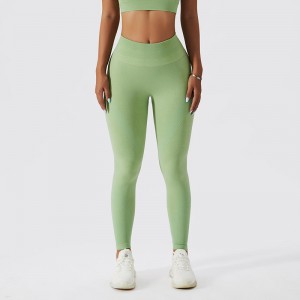 SC10106 Kvinder Yogabukser Aktiv slid Leggings Problemfri booty Lift Stretch High Waist Yoga Legging