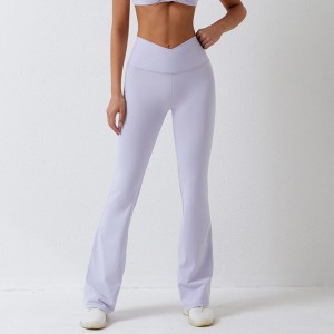 SC101011 Fire-vejs strækning 78%nylon og 22% spandex Scrunch Butt Flare Leggings Yogabukser til kvinder