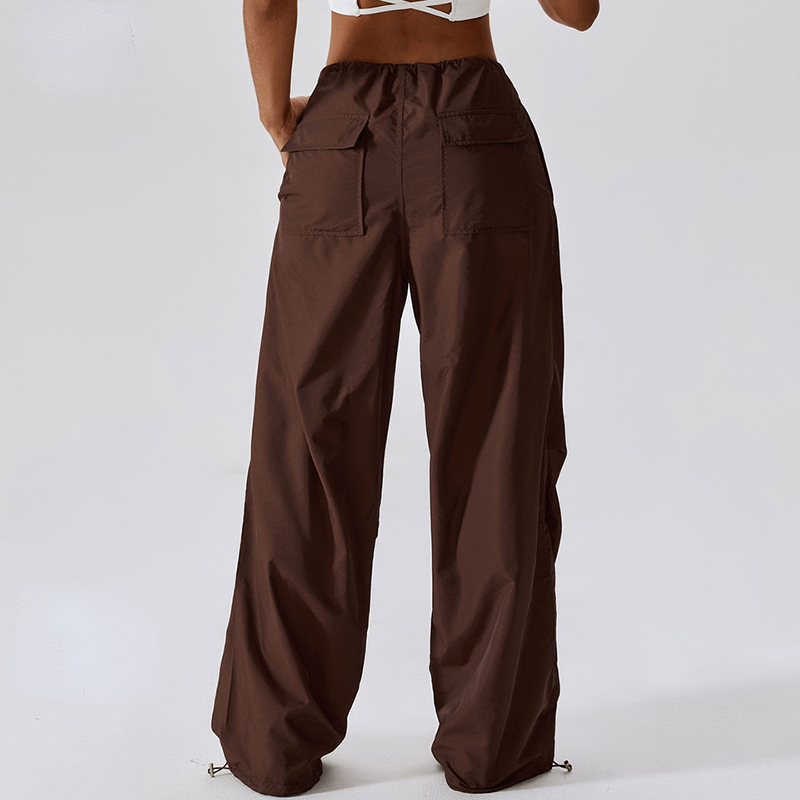 SC10113 Wide-Leg Casual Pants Women\'s American Style DrawString Straight Overalls Baggy Pants