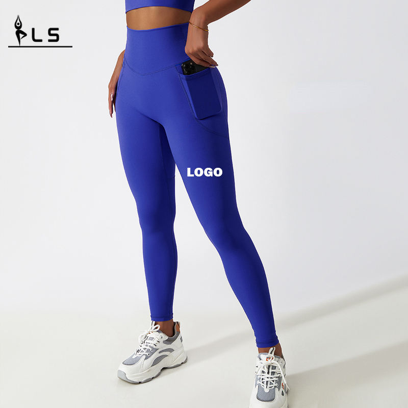 SC10116 Sømløs sexet yogabukser med lommer til kvinder åndbare leggings fitness yoga leggings bukser