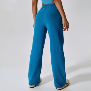 SC10128 OEM Custom Design Logo Solid Color Drawstring Baggy Sweat Pants Joggers Straight Leg Bukser Bukser Fleece Sweatpants