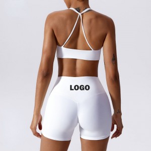 SC9282 Sport BH og High Waist Shorts Set Gym Tøj Sport Wear Top Leggings Yoga Suit Yoga Wear Set Women