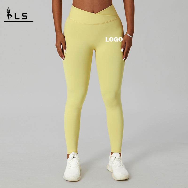 SC101012 SAMLESS NYLON ELASTANE LEGGINGS FOR KVINDER PROPS OPBEJDE V SHAPE LEGGINGS YOGA BANTS