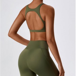 SC10169 Cross Back Yoga Sports Bra High Impact Polstred Yoga Brh Høj kvalitet Kvinder træningssport BH