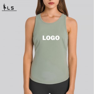 SC10253 TOPS Hurtigt tør monteret tank top gymnastikssport yoga kvinder yogatank top åben tilbage tilbage
