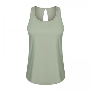 SC10253 TOPS Hurtigt tør monteret tank top gymnastikssport yoga kvinder yogatank top åben tilbage tilbage