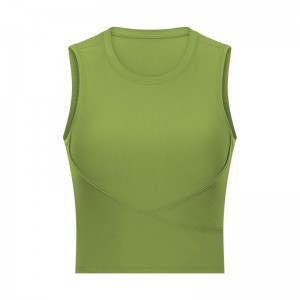SC10254 VEST Sportswear Træning Yogatank Top til kvinde Ribbet Polstret yogatank Top BH
