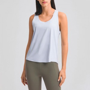 SC10256 Ladies Tank Tops Spring Fashion Loose Blouse Yoga Vest Tank Tops Womens Yoga Tank Top Open Back Back Back