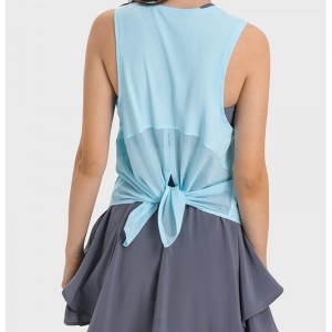 SC10258 TOPS Hurtigt tør monteret tank Top Gym Sports Yoga Spring Fashion Loose Blouse Yoga Vest Tank Tops