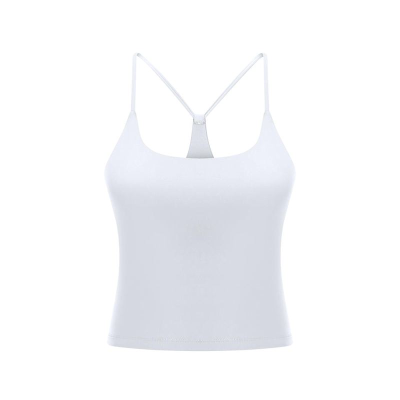 SC10259 Hurtigt tør monteret tank top gymnastikssport yoga komprimering beskåret yogatank toppe med puder
